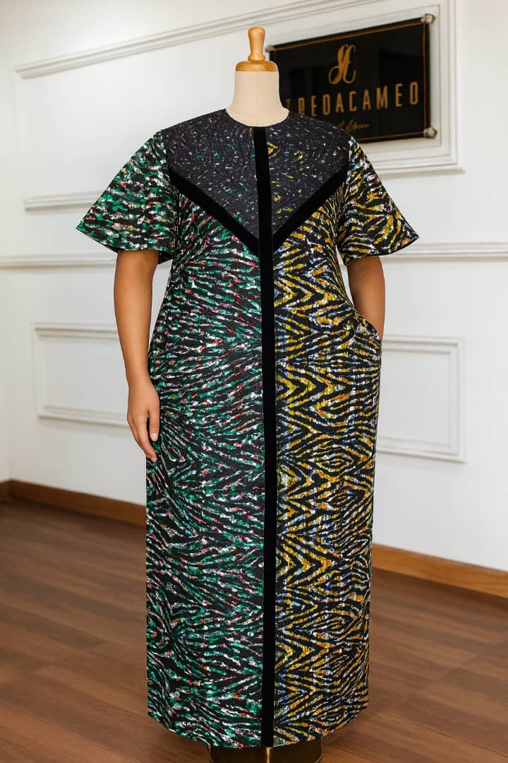 Fine A-Line Ankara Gown 