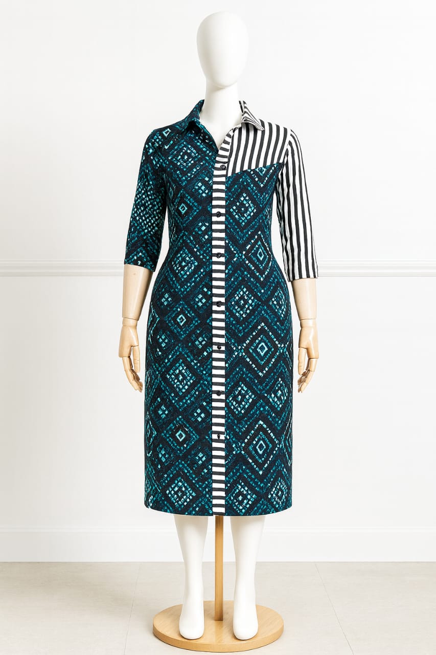 Ankara Shirt Dress