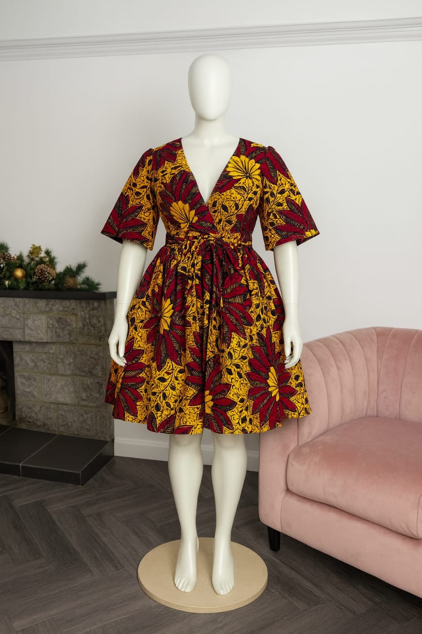 Ankara Short Gown For Thick Ladies