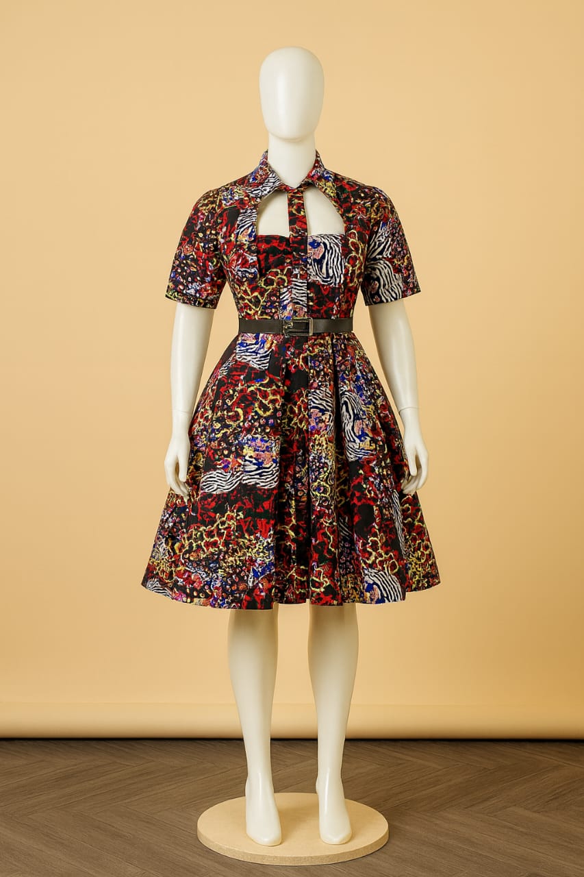 Ankara Short Flare Dresses